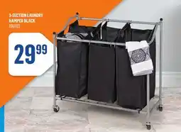 Canac 3-Section Laundry Hamper Black offer