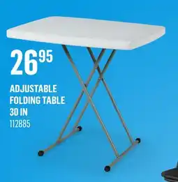 Canac Adjustable Folding Table 30 in offer