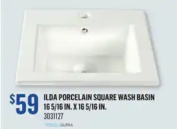 Canac Ilda Porcelain Square Wash Basin 165/16 in.x16 5/16 in offer