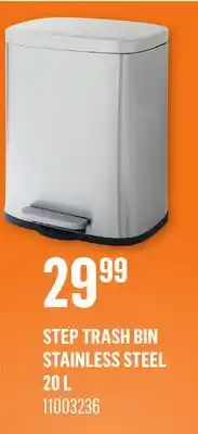 Canac Step Trash Bin Stainless Steel 20 L offer