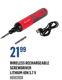 Canac Wireless Rechargeable Screwdriver Lithium-ion 3.7V offer