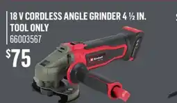 Canac 18 V Cordless Angle Grinder 4 1/2 in. Tool Only offer