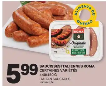L'Intermarché SAUCISSES ITALIENNES | ITALIAN SAUSAGES, 440/450 G offer