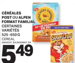 L'Intermarché CÉRÉALES OU ALPEN FORMAT FAMILIAL | CEREAL, 525 -650 G offer