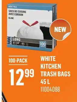 Canac White Kitchen Trash Bags 45 L offer