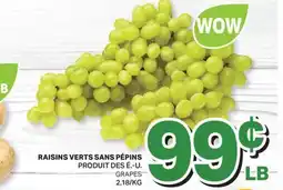 L'Intermarché RAISINS VERTS SANS PÉPINS | GRAPES offer