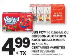 L'Intermarché JUS, 10 X 200 ML OU BOISSON AUX FRUITS JAMMERS, 10 X 180 ML | FRUIT BEVERAGE offer