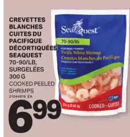 L'Intermarché CREVETTES BLANCHES CUITES DU PACIFIQUE DÉCORTIQUÉES | COOKED PEELED SHRIMPS, 70-90/LB, 300 G offer