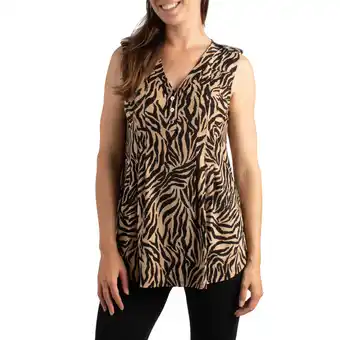 Giant Tiger lily morgan Women's Printed Pintuck Top - S-XL offer