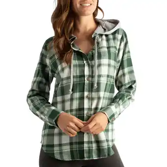 Giant Tiger mySTYLE Women's Soft Plaid Hooded Shirt - S-XL offer