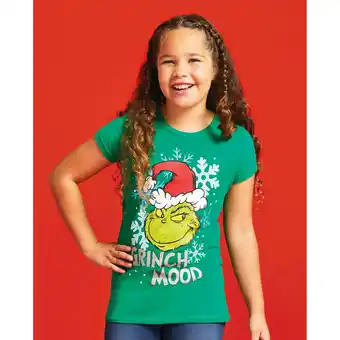 Giant Tiger Girl's Grinch Christmas Tee - 7-16 (S-XL) offer