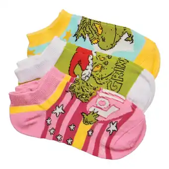 Giant Tiger Girl's Grinch Ankle Socks 3pk. - 4-10 offer