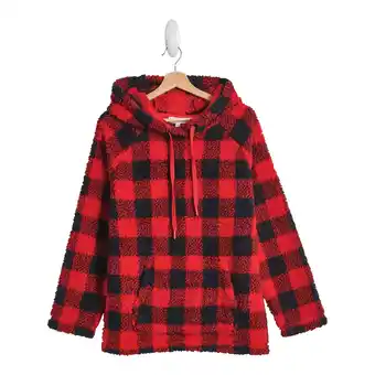 Giant Tiger mySTYLE Women's Sherpa Plaid Hoodie - S-XL offer