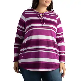 Giant Tiger mySTYLE Women's Plus Striped Hoodie - 1X-3X offer
