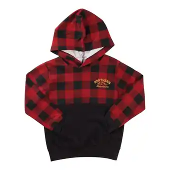 Giant Tiger MONKEY BARS Boy's Plaid Fleece Hoodie - 2-6X offer