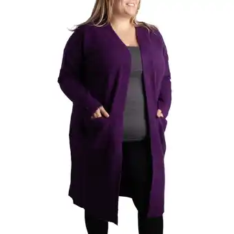 Giant Tiger lily morgan Women's Plus Hidden Pocket Cardigan - 1X-3X offer