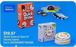 Walmart Quick Draw or Spot It! Disney Game offer