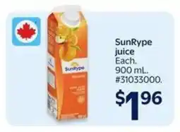 Walmart SUNRYPE JUICE offer