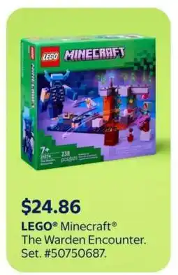 Walmart LEGO Minecraft The Warden Encounter Set offer