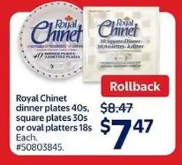 Walmart ROYAL CHINET PLATES offer