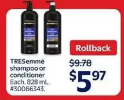 Walmart TRESemmé Shampoo or Conditioner offer