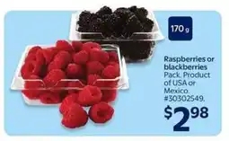 Walmart RASPBERRIES OR BLACKBERRIES offer