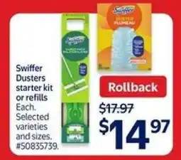 Walmart Swiffer Dusters starter kit or refills offer