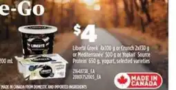 Real Canadian Superstore Liberté Greek Yogurt offer