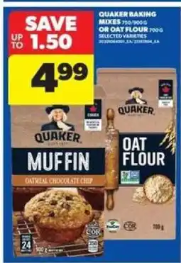 Real Canadian Superstore Quaker Baking Mixes or Oat Flour offer