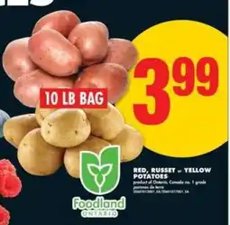 No Frills 10 LB BAG RED, RUSSET or YELLOW POTATOES offer