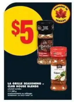 No Frills LA GRILLE SEASONING – CLUB HOUSE BLENDS offer