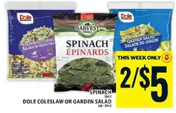 Food Basics DOLE COLESLAW OR GARDEN SALAD offer