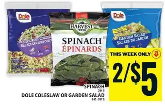 DOLE COLESLAW OR GARDEN SALAD