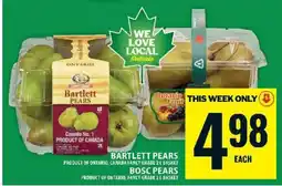 Food Basics Bartlett Pears / Bosc Pears offer