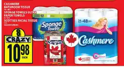Food Basics Cashmere Bathroom Tissue, Sponge Towels Ultra Paper Towels, Scotties Facial Tissue offer