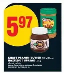 No Frills KRAFT PEANUT BUTTER / HAZELNUT SPREAD offer