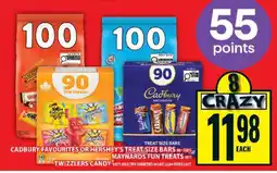 Food Basics Cadbury Favourites or Hershey's Treat-Size Bars, Maynards Fun Treats, Twizzlers Candy offer