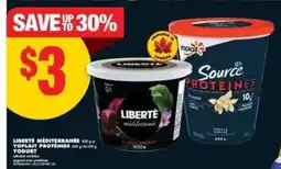 No Frills LIBERTÉ MÉDITERRANÉE or YOPLAIT PROTÉINES YOGURT offer