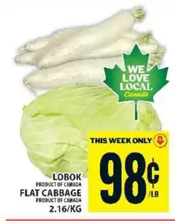 Food Basics Lobok / Flat Cabbage offer
