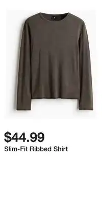 H&M Slim-Fit Ribbed Shirt offer