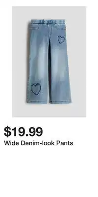 H&M Wide Denim-look Pants offer