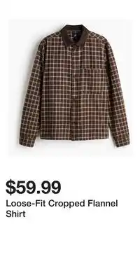 H&M Loose-Fit Cropped Flannel Shirt offer