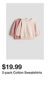 H&M 2-pack Cotton Sweatshirts offer