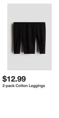 H&M 2-pack Cotton Leggings offer