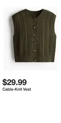 H&M Cable-Knit Vest offer