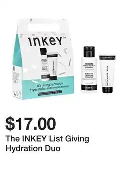 Sephora The INKEY List Giving Hydration Duo offer