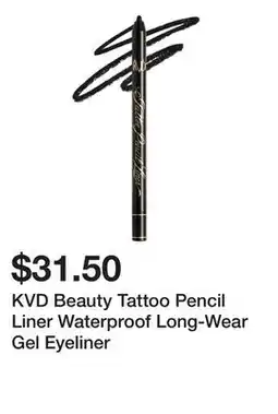 Sephora KVD Beauty Tattoo Pencil Liner Waterproof Long-Wear Gel Eyeliner offer