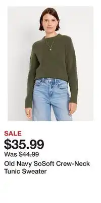 Old Navy Old Navy SoSoft Crew-Neck Tunic Sweater offer