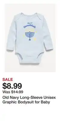 Old Navy Old Navy Long-Sleeve Unisex Graphic Bodysuit for Baby offer