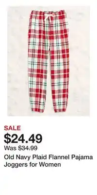 Old Navy Old Navy Plaid Flannel Pajama Joggers for Women offer